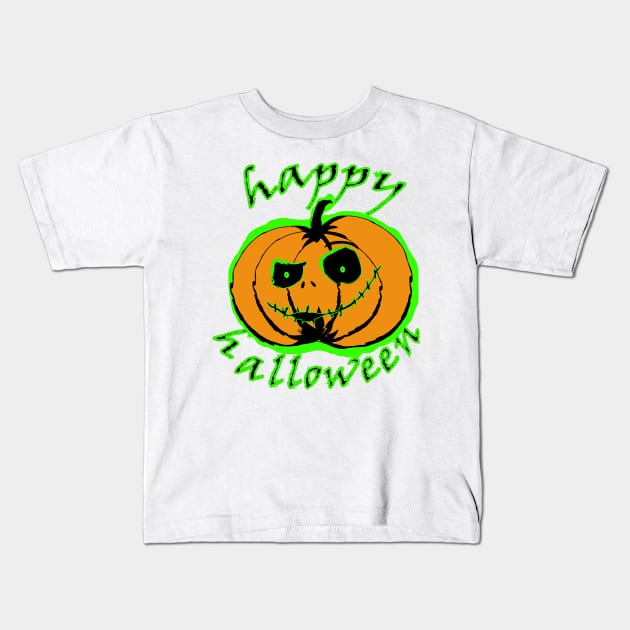 Happy Halloween Kids T-Shirt by rashiddidou